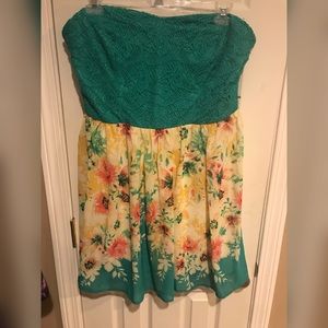 Deb Shops 24W lace floral tube dress